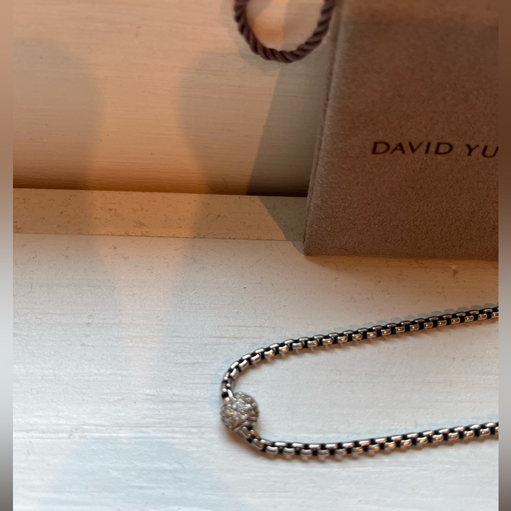 David Yurman pave diamond necklace